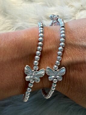 Maurices Butterfly Sliver Stretch Bracelets